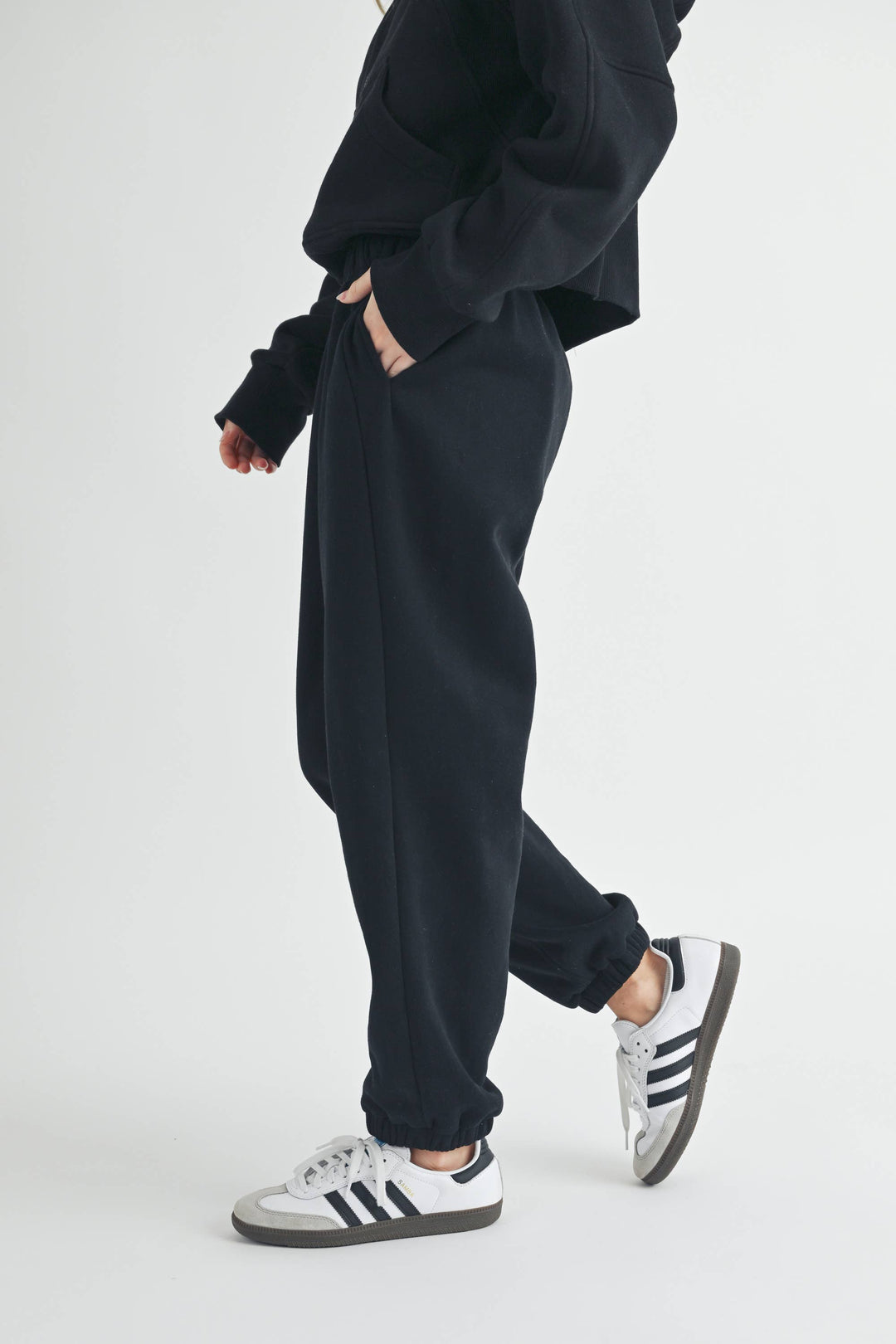 You're Invited Relaxed Joggers | Heather Grey + Black