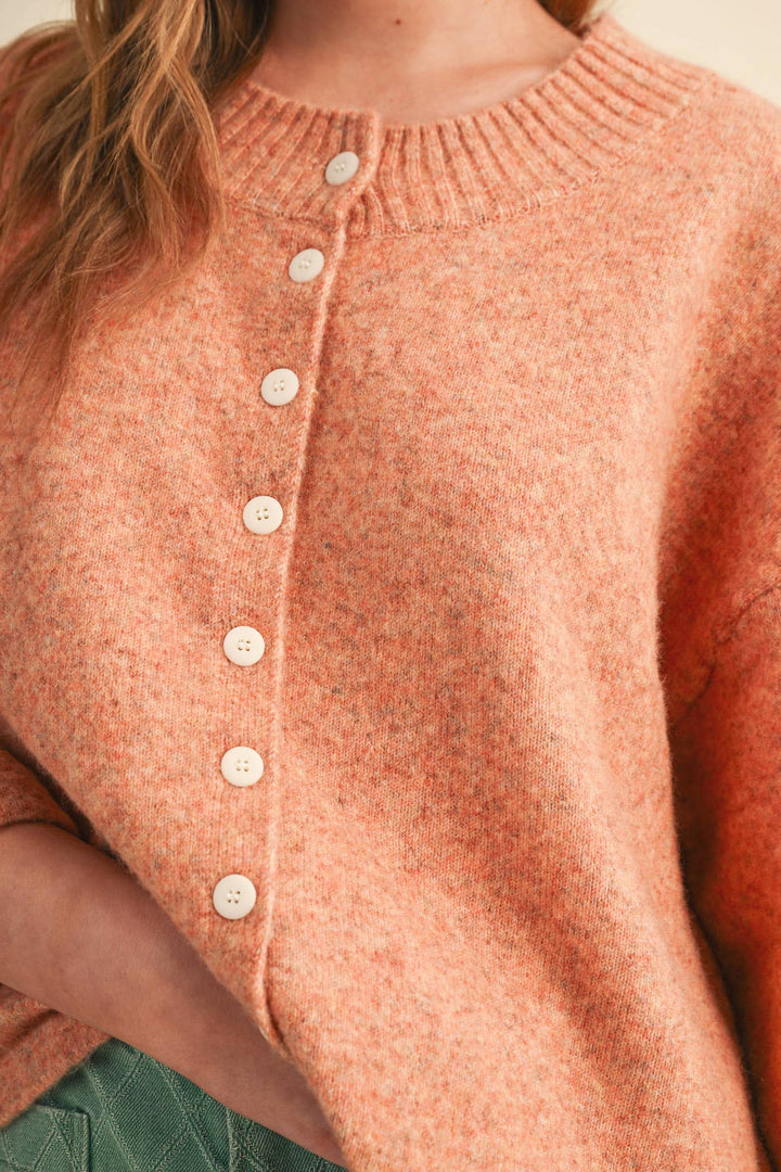Autumn Skies Sweater | Rust + Teal