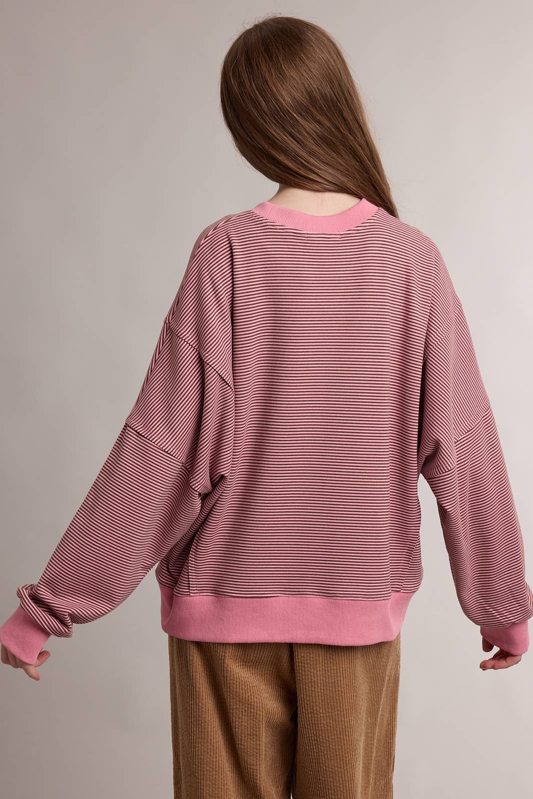 Striped Drop Shoulder Sweatshirt