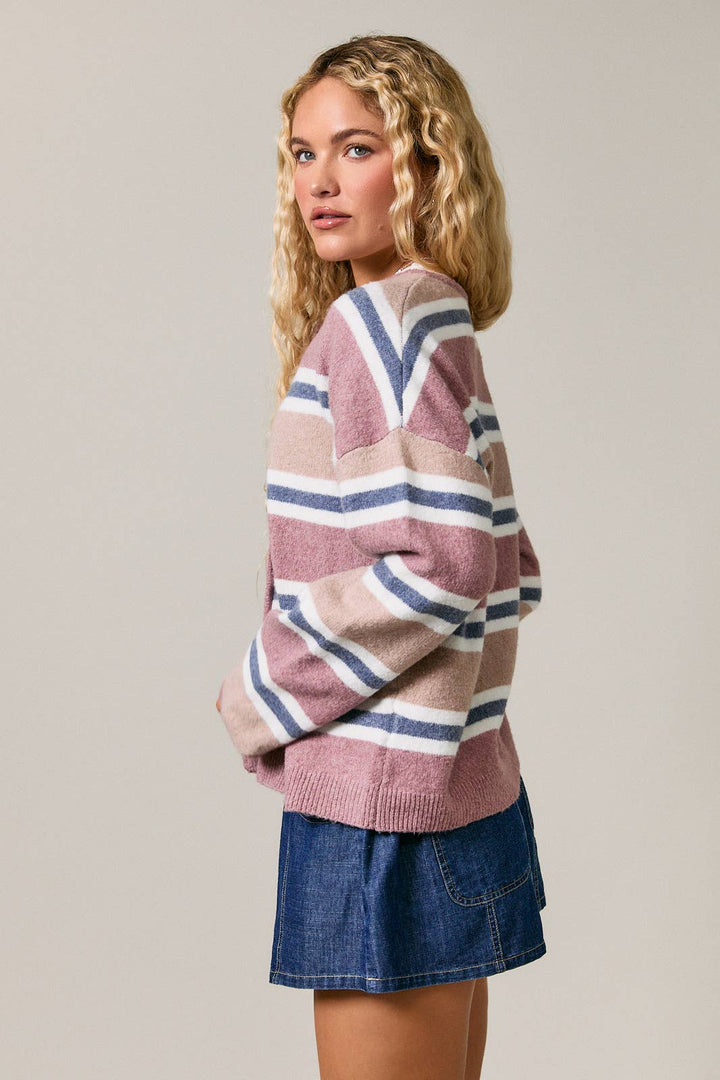 Mauve Muse Sweater Cardigan