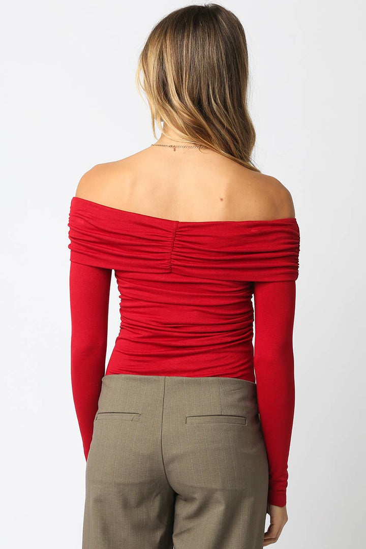 Wrapped in Red Bodysuit