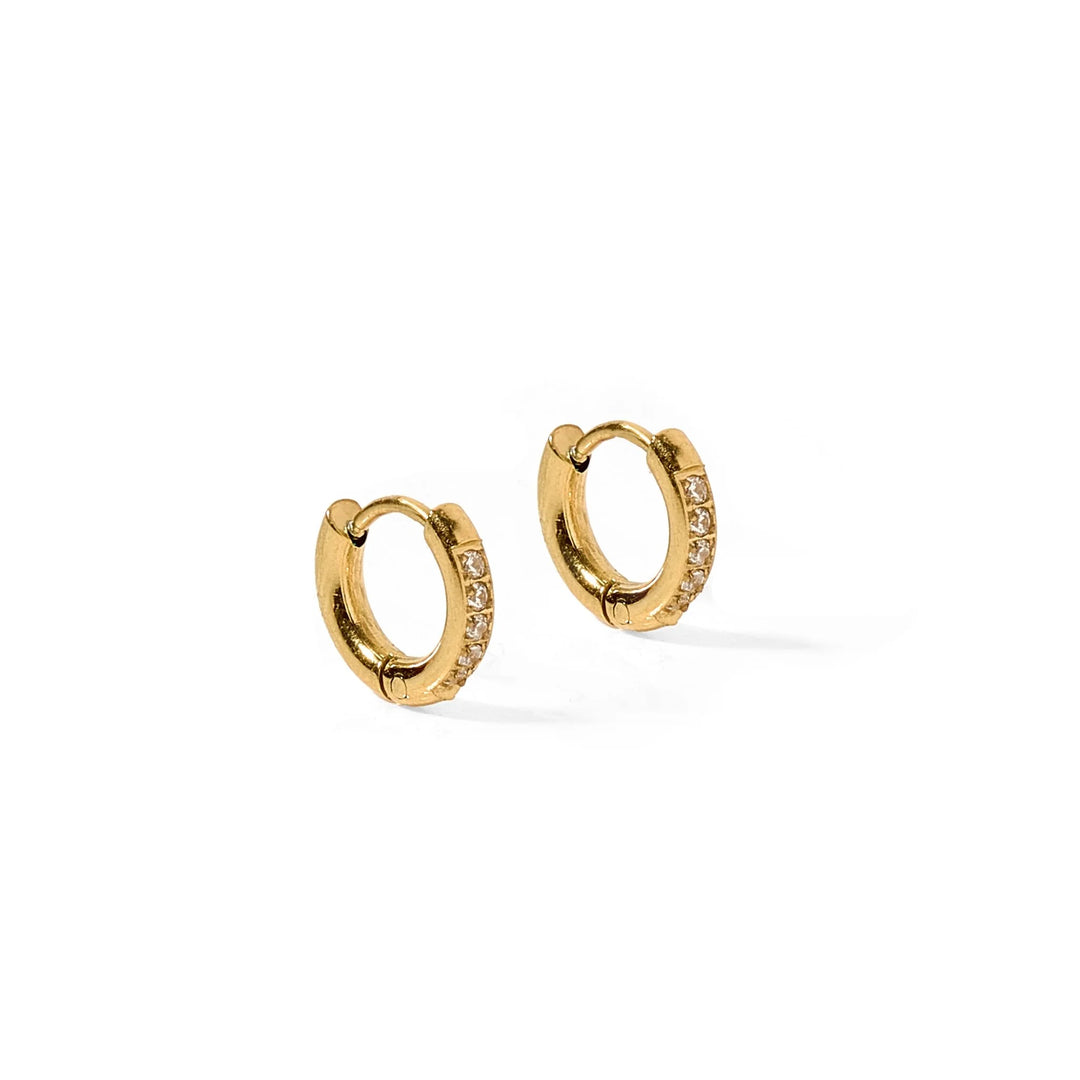 Scarlett Hoop Gold 8mm Huggie Earrings