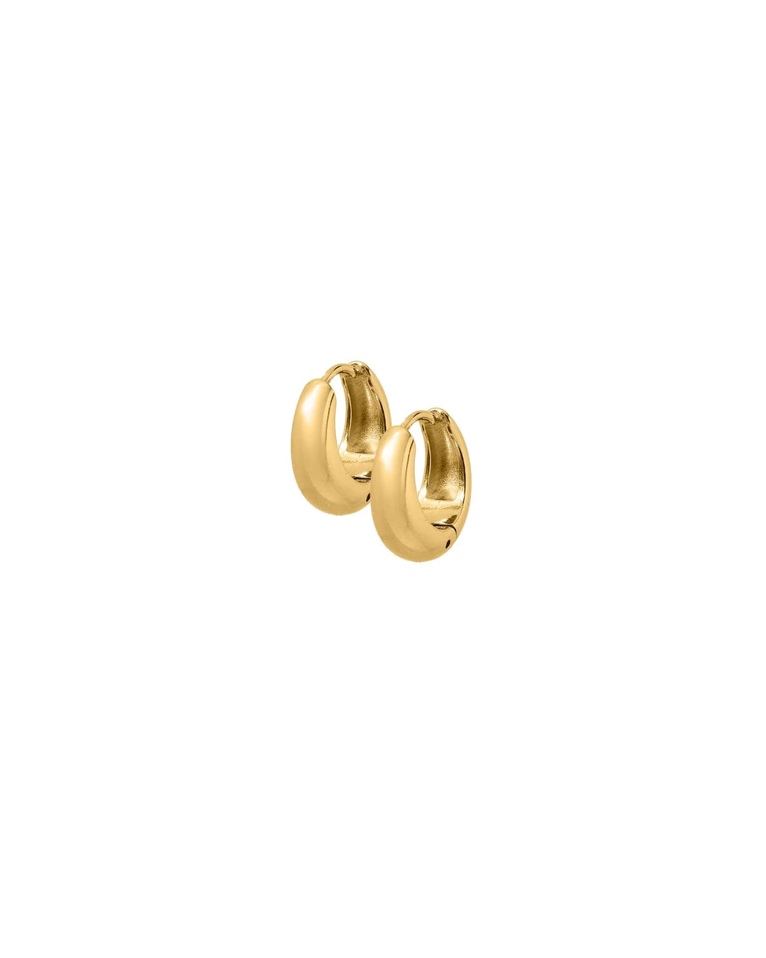Sunday Hoop Gold 10mm Huggie Earrings