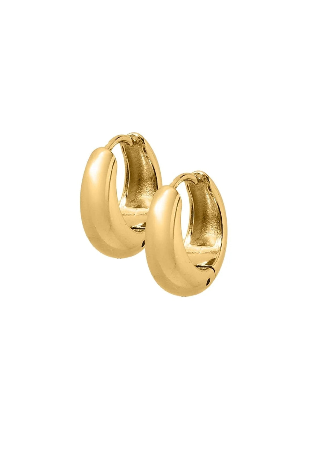Sunday Hoop Gold 12mm Earrings | Linny & Co