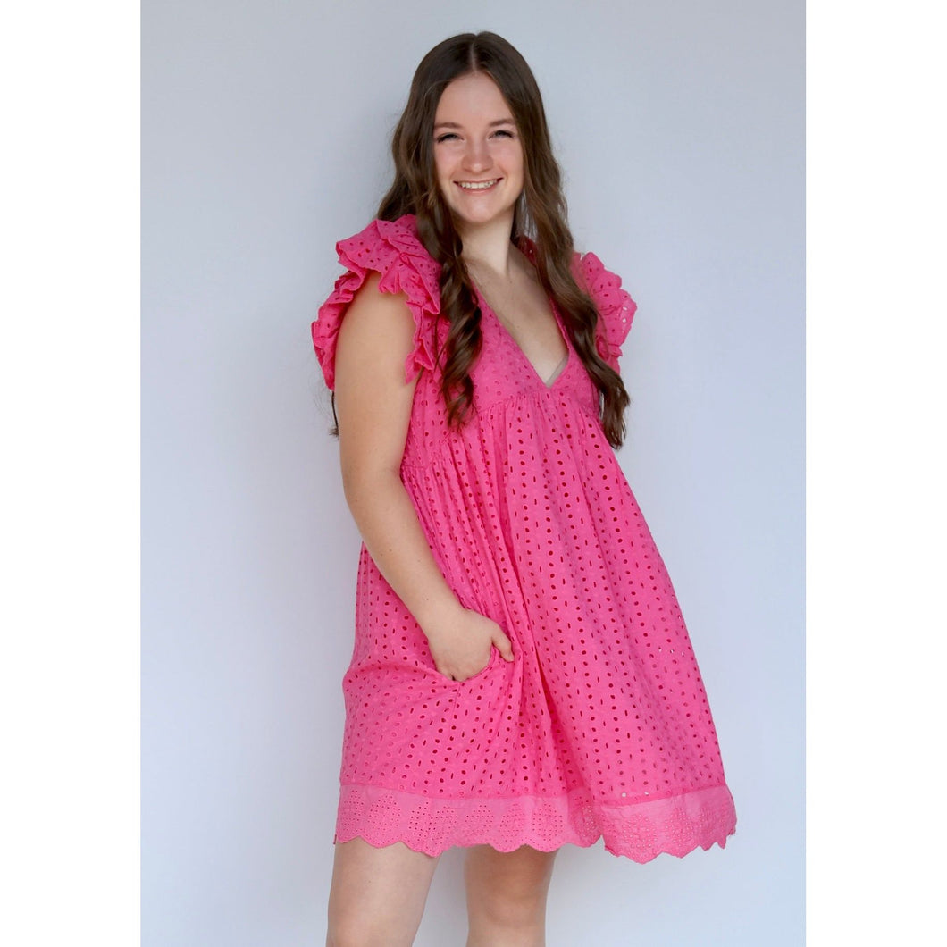Luna Romper Dress | Pink